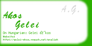 akos gelei business card